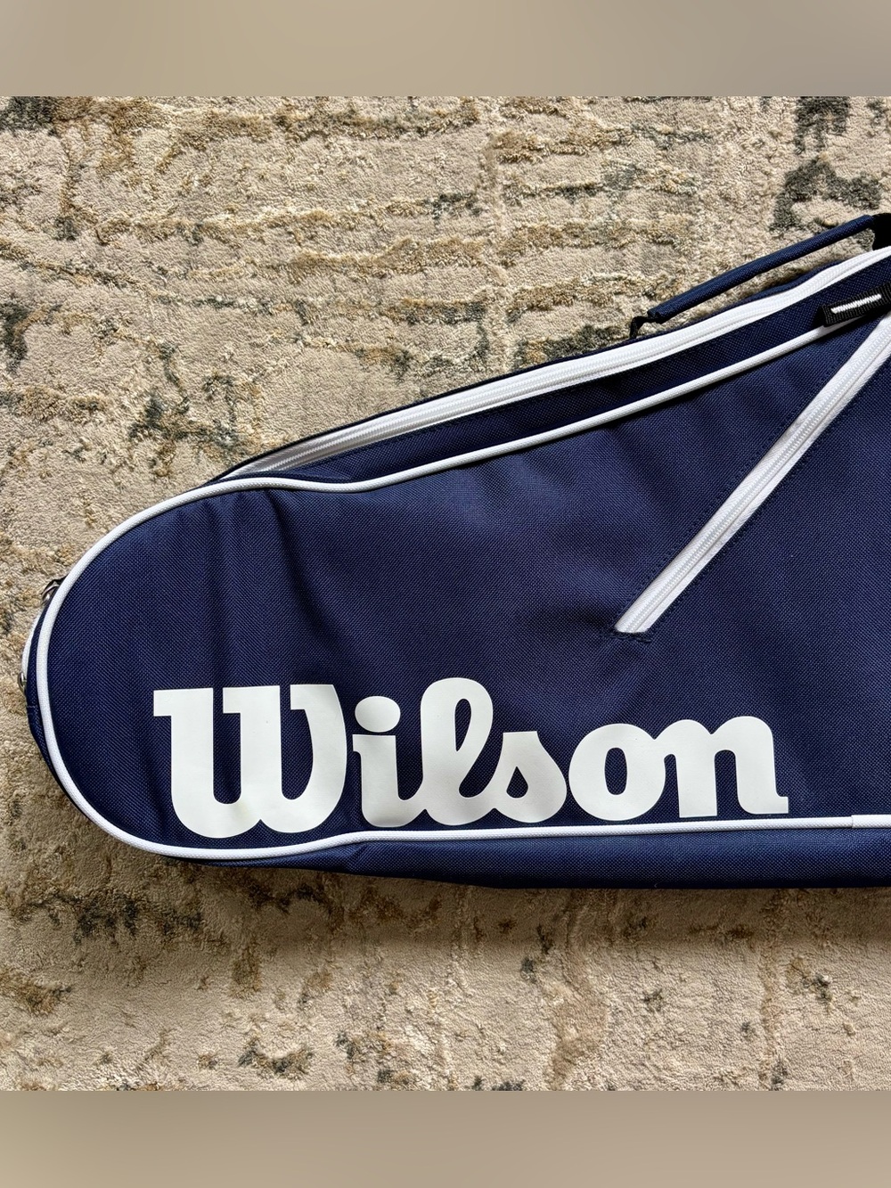 Wilson Advantage III Triple Tennis Racquet Bag with Strap NEW Blue White - Picture 3 of 8